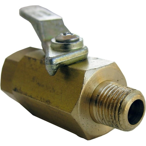 LASCO 17-0901 1/8-Inch Female Pipe Thread by 1/8-Inch Male Pipe Thread Brass Ball Valve