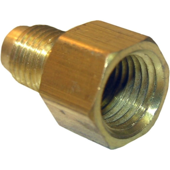 Lasco Fittings Brass Adapter - 1/4" Flare x 1/8" Female Pipe Thread - Gold