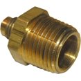 thumbnail image 1 of Lasco Fittings Brass Adapter - 1/4" Flare x 3/8" Male Pipe Thread, Gold, 1 of 1