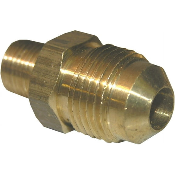 Lasco Fittings Brass Adapter - 3/8 In Flare x 1/8 In Male Pipe Thread - Gold