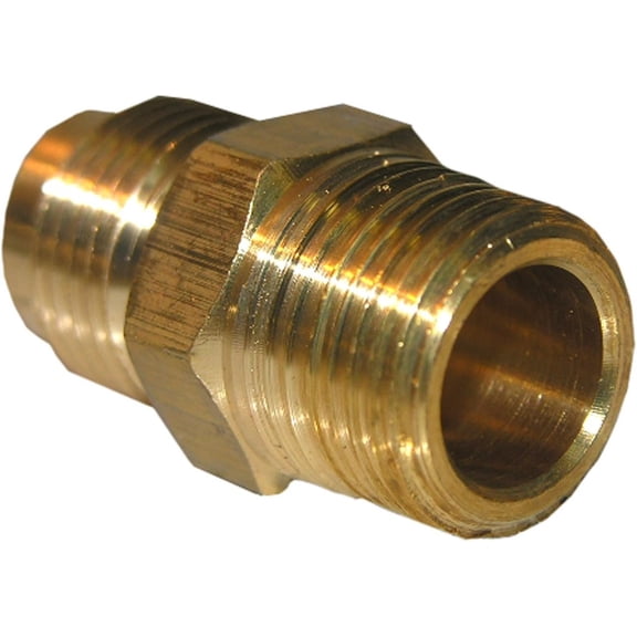 Lasco Fittings Brass Adapter 17-4831 - 3/8 In. Flare x 3/8 In. Male Pipe Thread - Gold