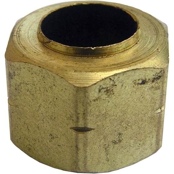 Lasco Fittings Compression Brass Nut and Sleeve - 2 Piece, 1/4 Inch