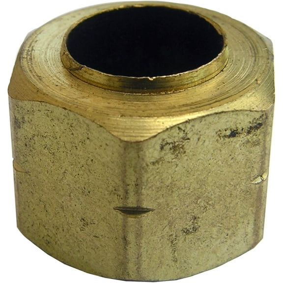 Lasco Fittings Compression Brass Nut With Captive Sleeve - 0.25 In
