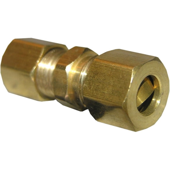 LASCO 17-6211 1/4-Inch Compression Brass Union