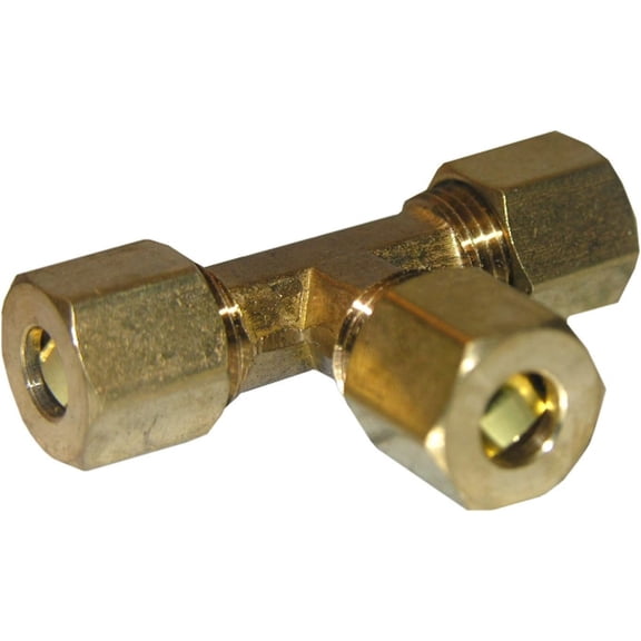 LASCO 17-6431 3/8-Inch Compression Brass Tee