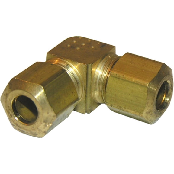 Lasco Fittings 1/4 Inch Compression Brass 90 Degree Elbow - Bronze - 1 Piece