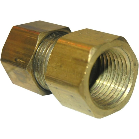 Lasco Fittings Brass Adapter - 1/2 Inch Compression x 3/8 Inch Female Pipe Thread