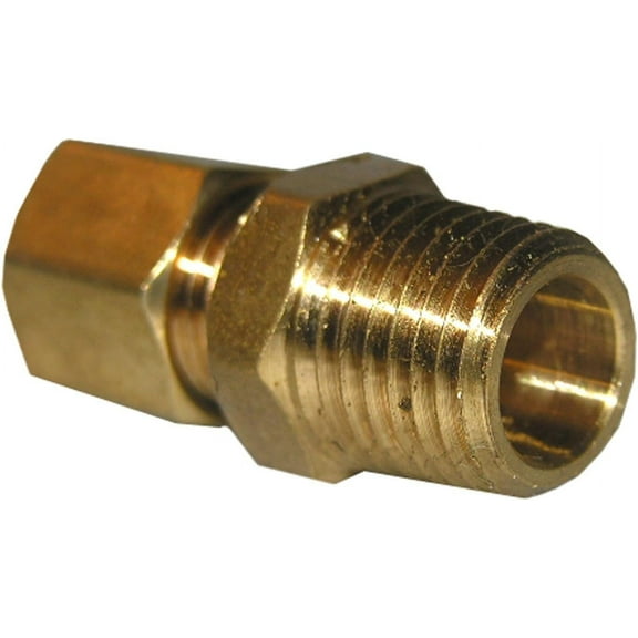 LASCO 17-6813 1/4-Inch Compression by 1/4-Inch Male Pipe Thread Brass Adapter
