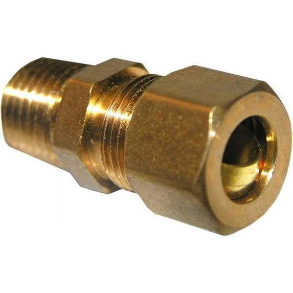 LASCO 17-6833 3/8-Inch Compression by 1/4-Inch Male Pipe Thread Brass Adapter