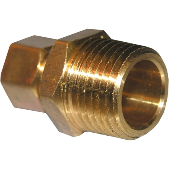 LASCO 17-6835 3/8-Inch Compression by 3/8-Inch Male Pipe Thread Brass Adapter