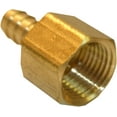 thumbnail image 1 of Lasco Fittings Brass Adapter 17-7637 - 3/8 In. Female Pipe Thread to 1/2 In. Hose Barb - Gold, 1 of 1