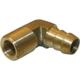 thumbnail image 1 of LASCO 17-7915 3/8-Inch Male Pipe Thread by 1/2-Inch Hose Barb Brass 90-Degree Ell/Elbow, 1 of 1