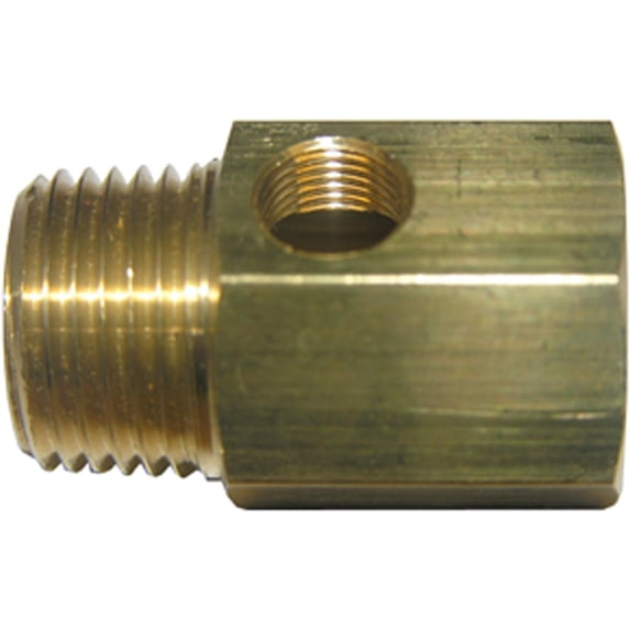 Lasco Fittings Brass Adapter - 1/2 In. Female Pipe Thread x 1/2 In. Male x 1/8 In. Female