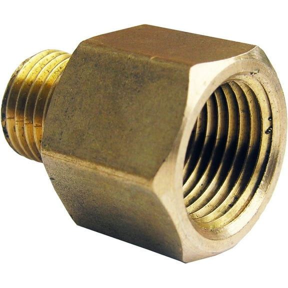 Lasco Fittings Brass Coupling - 3/8 In. Female Pipe Thread x 1/4 In. Male Pipe Thread