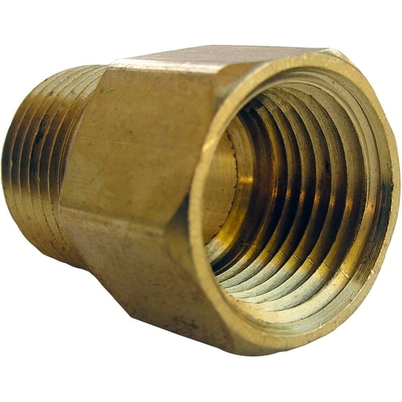 LASCO 17-8549 1/2-Inch Female Pipe Thread by 1/2-Inch Male Pipe Thread Brass Coupling