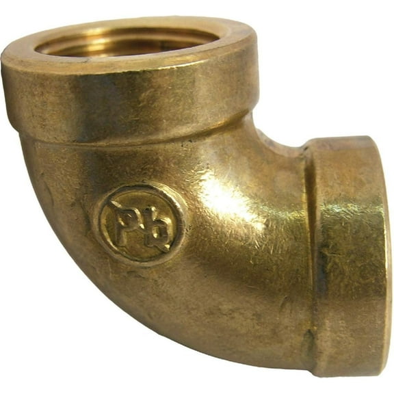 LASCO 17-9009 1/2-Inch Female Pipe Thread Brass 90-Degree Ell/Elbow