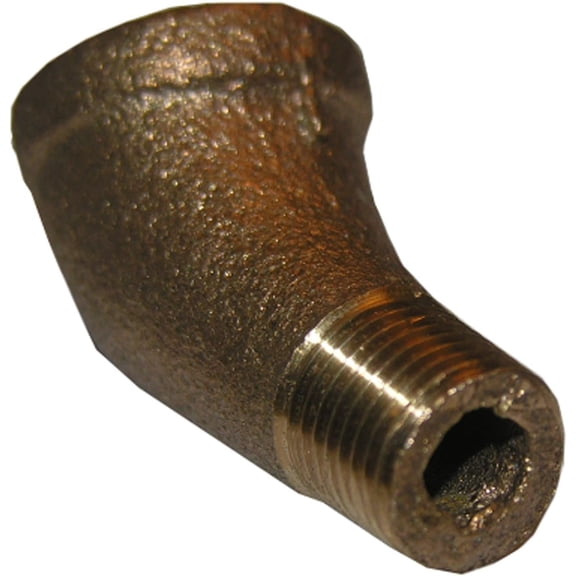 Lasco Fittings Brass 45-Degree Street Elbow - 1/8" Female x 1/8" Male Pipe Thread - Gold
