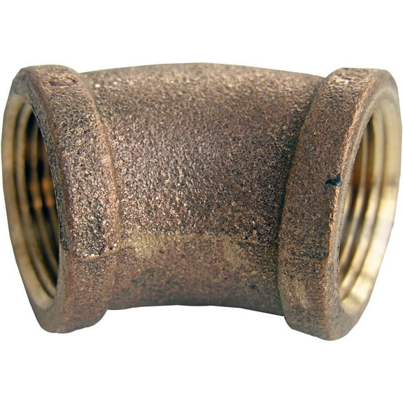 Lasco Fittings Brass Female Thread Pipe 45-Degree Elbow - 0.75" Gold