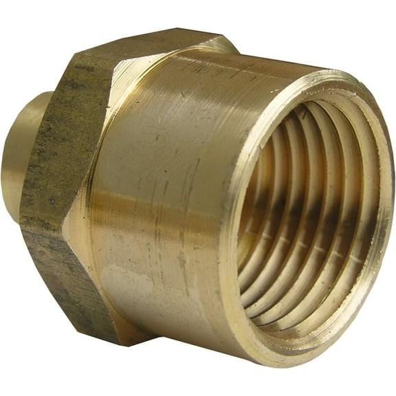 LASCO 17-9281 1/2-Inch Female Pipe Thread by 3/8-Inch Female Pipe Thread Brass Bell Reducer