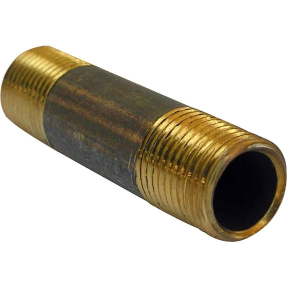 LASCO 17-9313 1/8-Inch by Short Yellow Brass Pipe Nipple