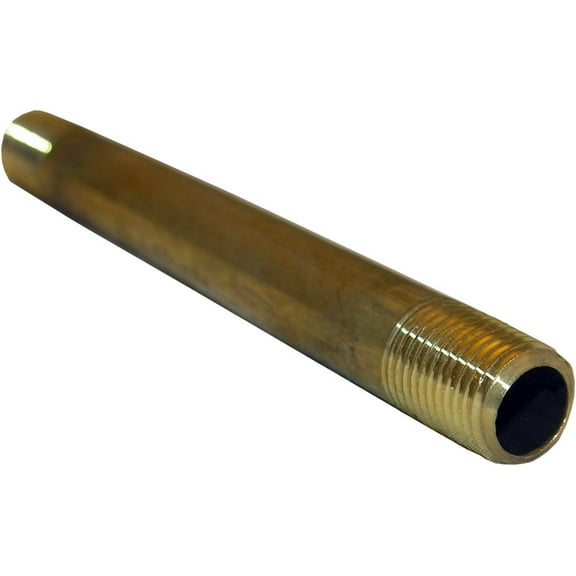 LASCO 17-9371 1/4-Inch by 6-Inch Yellow Brass Pipe Nipple