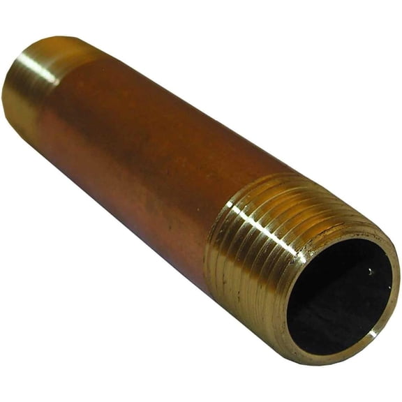 LASCO 17-9457 1/2-Inch by 5-Inch Red Brass Pipe Nipple