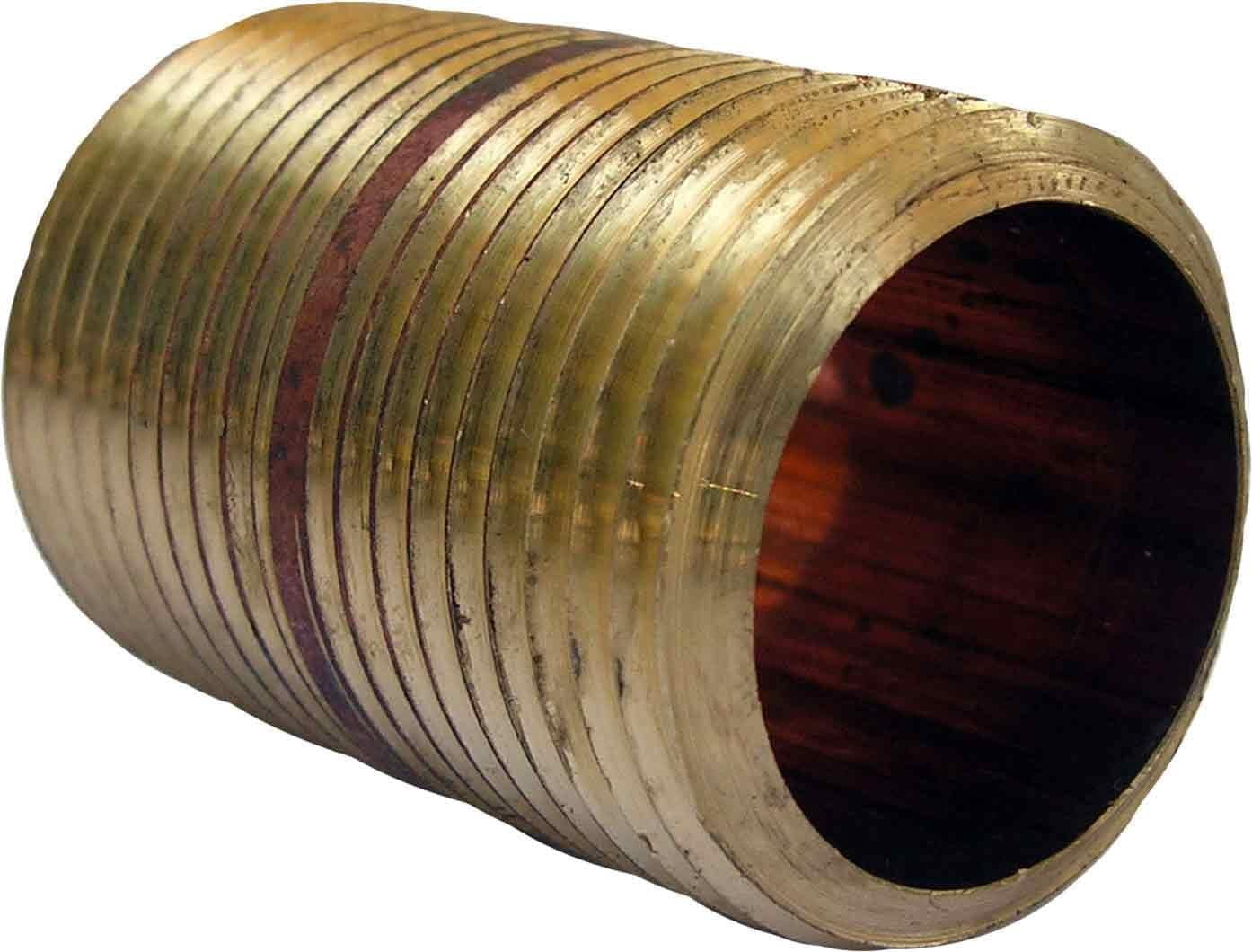 LASCO 17-9483 3/4-Inch by Short Red Brass Pipe Nipple
