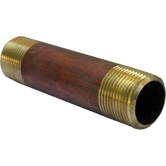 Lasco Fittings Brass Pipe Nipple - Red Brass - 3/4" x 4"