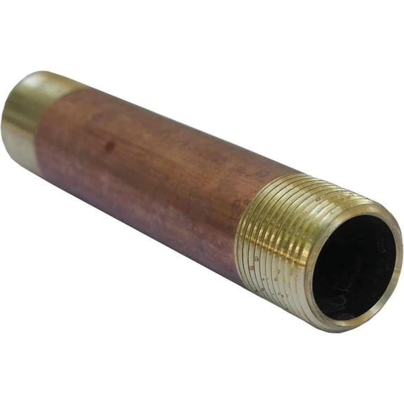 LASCO 17-9497 3/4-Inch by 5-Inch Red Brass Pipe Nipple