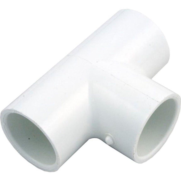 LASCO 1in PVC Tee Fitting, 1x1x1 Slip Socket Tee, Sch 40 401-010