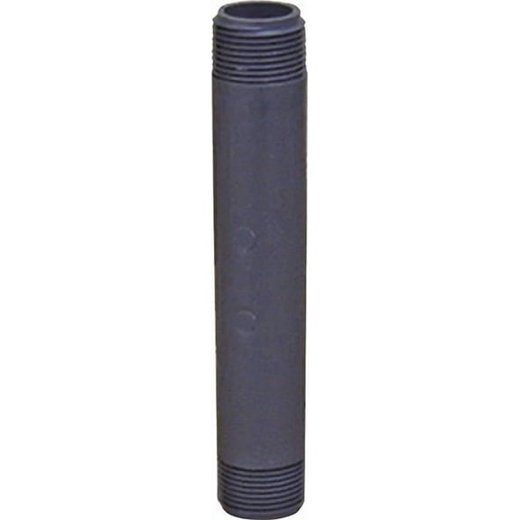 Genova 300 Pipe Nipple, 3/4 in, MIP, 10 in L, SCH 80, PVC, Gray
