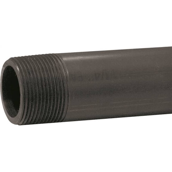 LASCO 212120BC Pipe Nipple, 1-1/4 in, PVC, SCH 80 Schedule, 12 in L