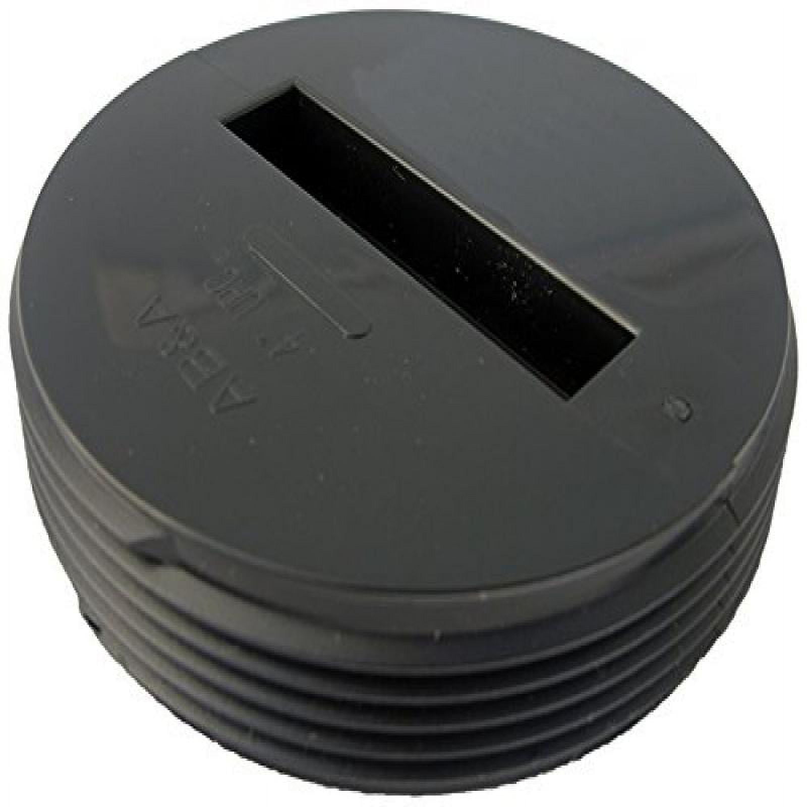 LASCO 333298 Countersunk Slotted ABS Black Plastic Cleanout Plug, 4