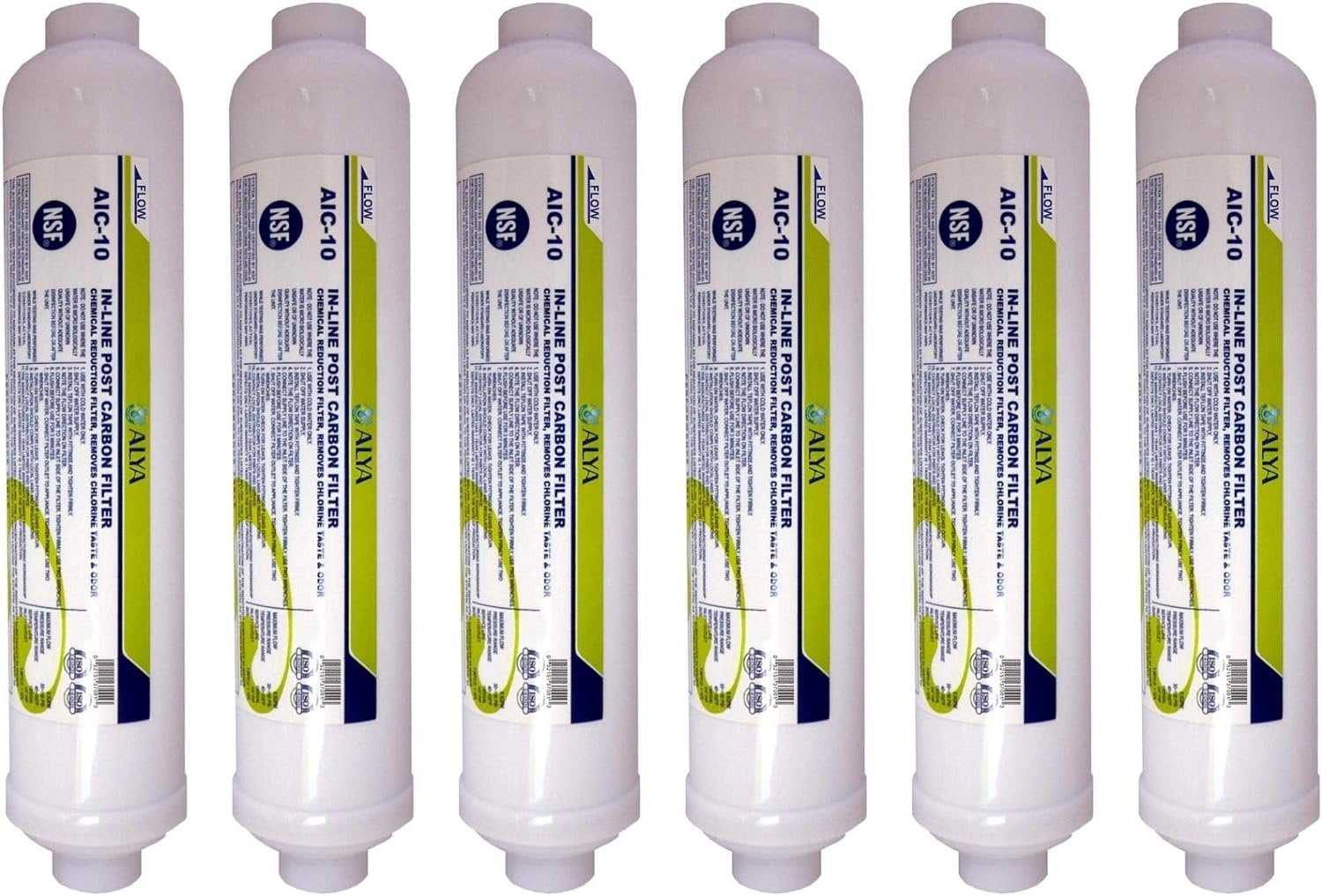 LASCO 37-1821 Ice Maker Inline Filter with 1/4-Inch Compression Connection, 6-Pack, Silver, 6 Count
