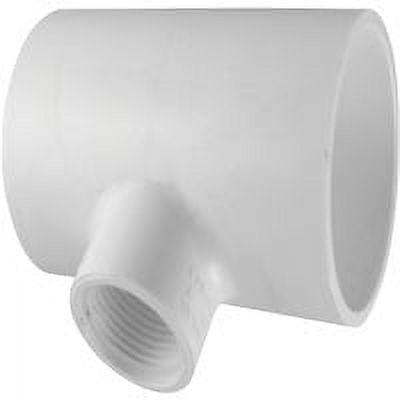 Charlotte Pipe Reducing Tee PVC SCH 40 - 2 In x 3/4 In Slip x FIP - Durable Plastic
