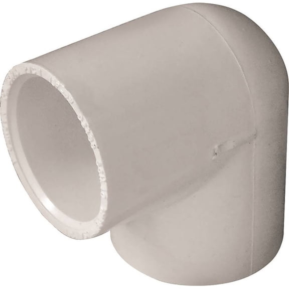 LASCO 406010BC Pipe Elbow, 1 in, Slip, 90 deg Angle, PVC, White, SCH 40 Schedule, 450 psi Pressure