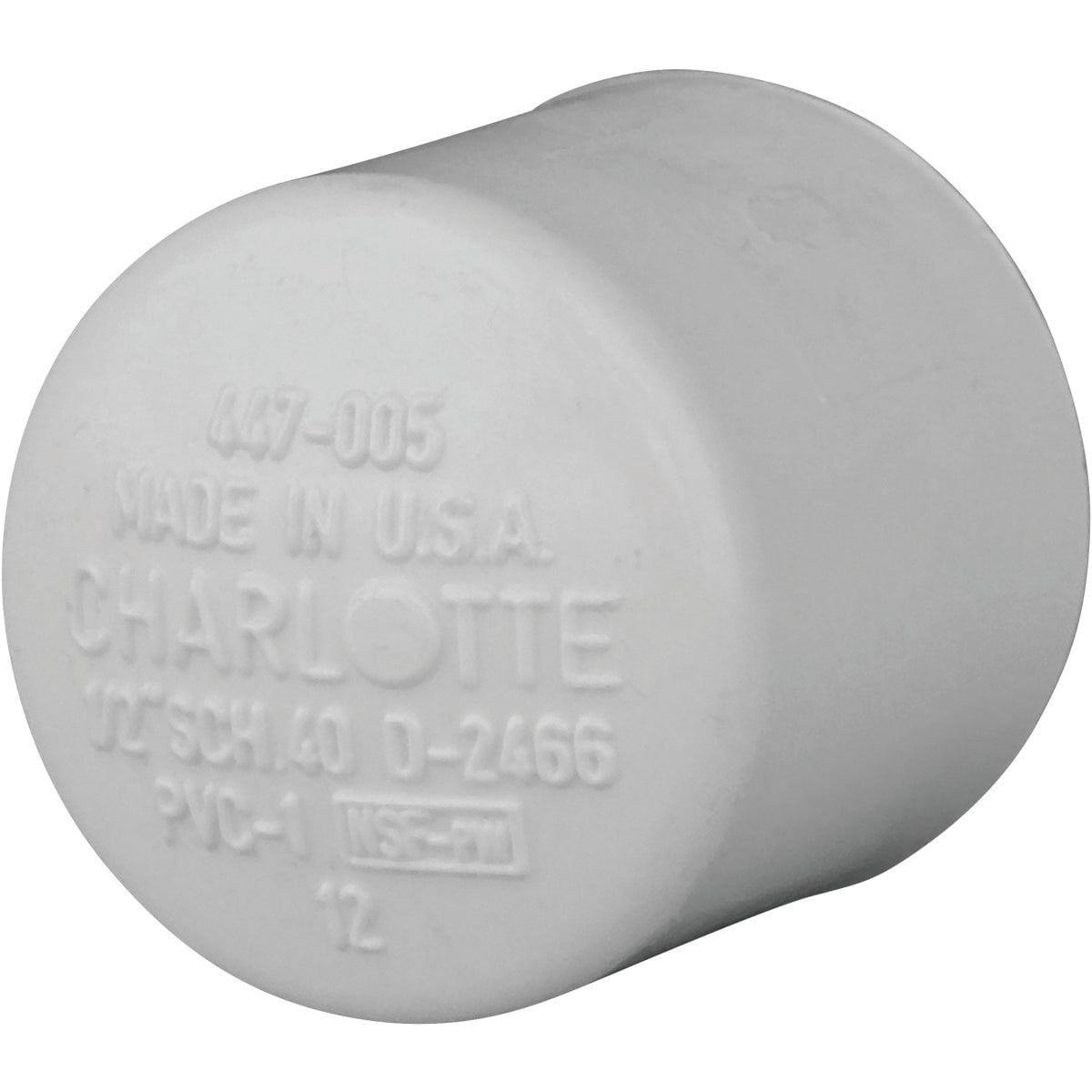 Lasco Fittings Inc Pipe Cap Slip Cap - PVC, White, SCH 40, 1/2 In ...