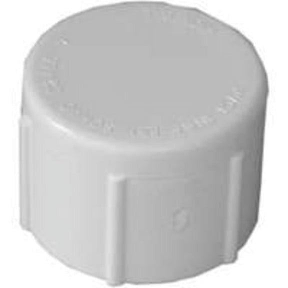 30167 PVC Pressure Pipe Cap, White PVC, 3/4-In. - Quantity 10