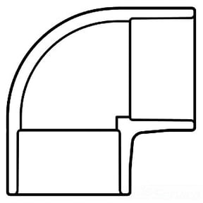 LASCO FITTINGS 6in SCH 40 PVC 90 Elbow Slip
