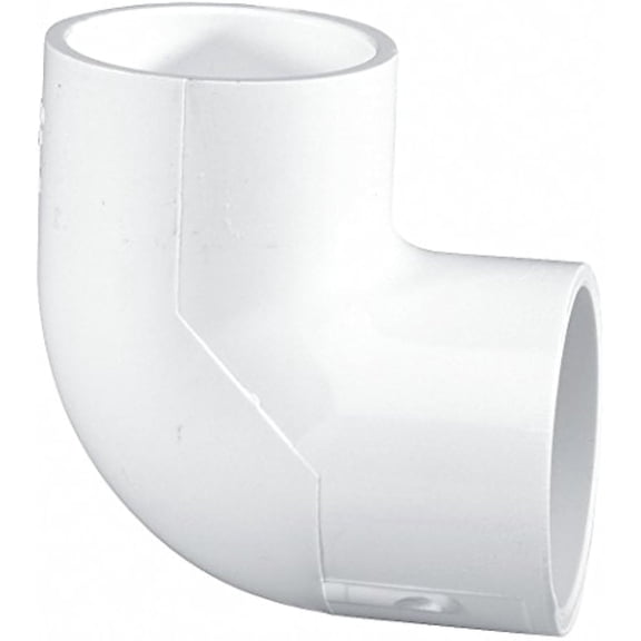 LASCO PVC Elbow, 90, Socket x Socket, 2" Pipe Size - Pipe Fitting