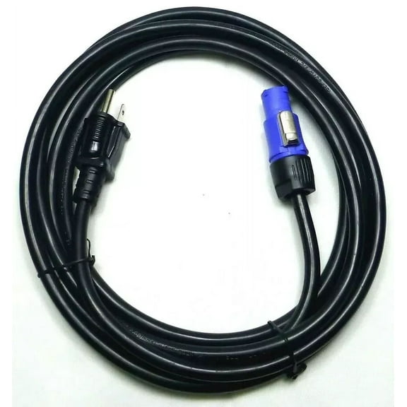 LASE 12 Ft (1.8M) PowerCon NEUTRIK REAN to 3 Pin AC Edison Plug 14AWG