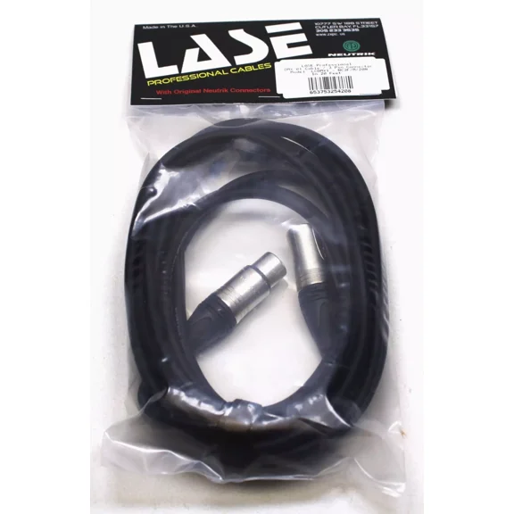 LASE 20 Ft DMX Lighting Cable W/ NEUTRIK NC3MXX 3-Pin XLR Male to NC3FXXX Female