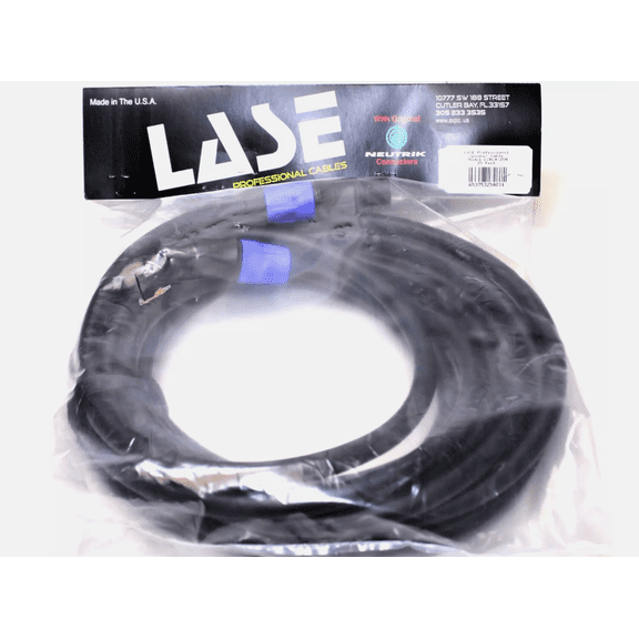 LASE 25 Ft SpeakOn Speaker Cable w/ NEUTRIK NL4FC 12ga 4 Conductor Pure Copper