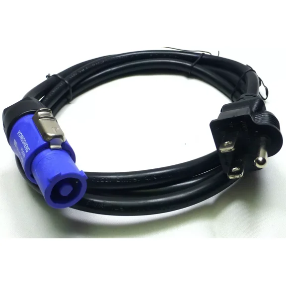 LASE 6 Ft(1.8M) PowerCon to 3 Pin AC Edison Plug 16AWG (for Powered Speakers)