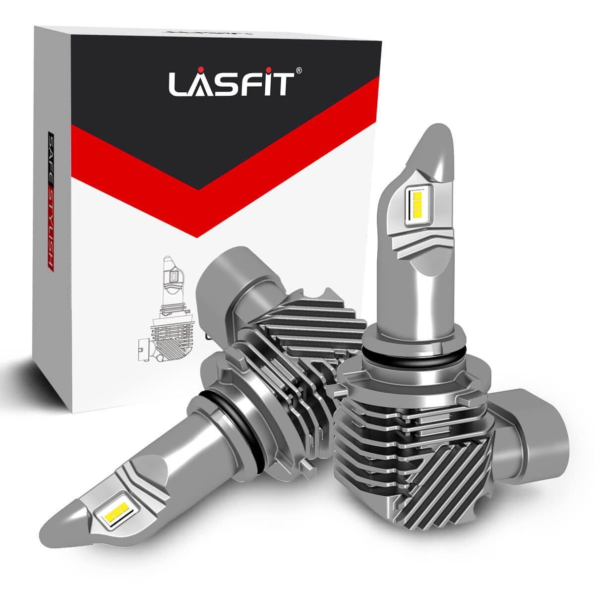 LASFIT 9005 HB3 LED Headlight Bulbs for High Beam Halogen Replacement,6000K  4000LM 40W, Plug & Play