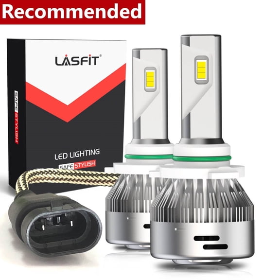 LASFIT 9006 HB4 LED Headlight Bulbs, Low Beam/Fog Light, Internal Driver, 60W 6000LM 6000K (2 Bulbs)