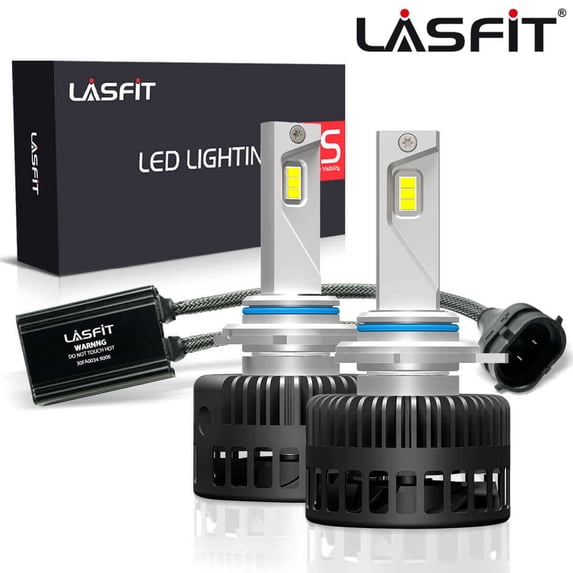 LASFIT 9006 LS Plus 9006 White LED 6000K Automotive Bulb fits Various Vehicles 2 Pack
