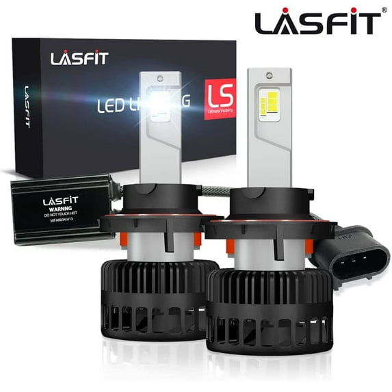 LASFIT H13 9008 LED Headlight Bulbs-72W 8000LM 6000K-Dual High/Low Beam, 2 Bulbs