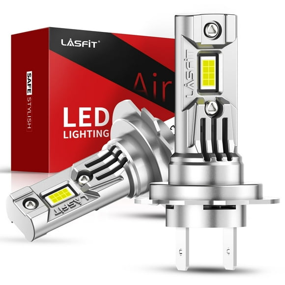 Lasfit LCair Series 9006 LED Headlight Bulbs – 6000LM, 6000K Cool White, Low Beam, 2-Pack, CANbus Ready