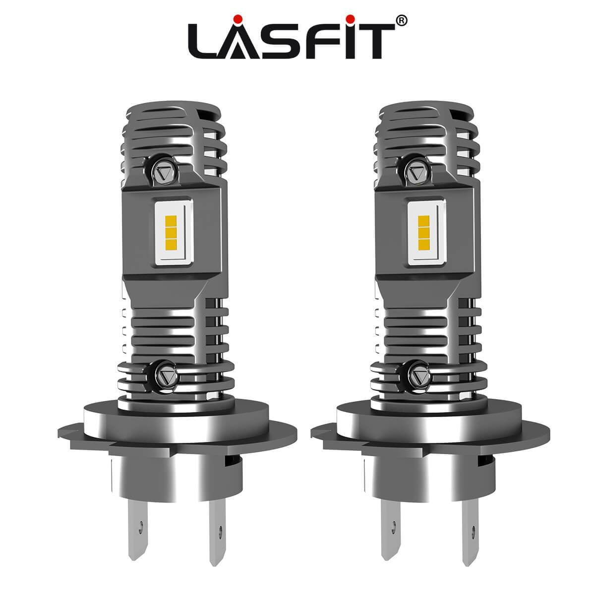 LASFIT H7 LED Headlight Bulbs High/Low Beam/Fog Light Fanless, H7  Conversion Kit 40W 4000LM 6000K White(2 pcs)